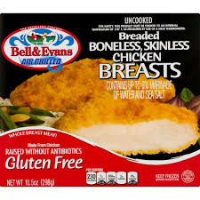 Chicken Breast breaded - GLUTEN FREE-  Bell & Evans - 10.5oz - 2 pieces
