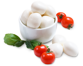 Mozzarella balls - cherry size 1/3oz - 2lb tub frozen from fresh